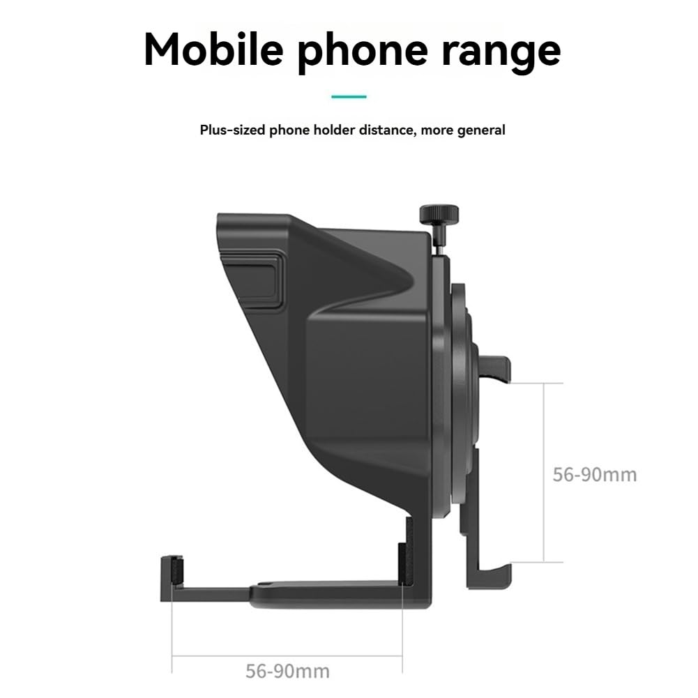 Tragbarer Teleprompter für Smartphones mit Fernbedienung und Handyhalterung für Videoaufnahmen und Live-Streaming