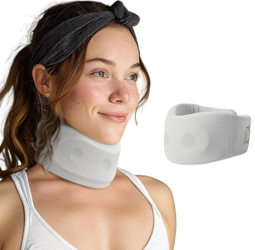 Neck Brace Stretcher Cervical Collar for Pain Relief and Improve Necks Tilt Neck Traction Device with Ice Silk Fabric and Soft Foam, Cervicorrect Necks Brace at Home or Work (Gray)