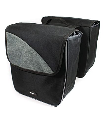 Haberland Einsteiger-Serie Doppeltasche Schwarz/Silber 33 x 16 x 36