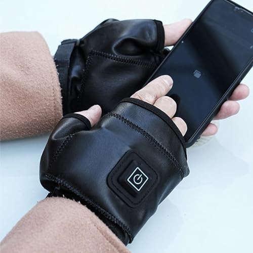 Guantes eléctricos sin dedos contra manos frías al usar ordenador y móvil táctil 3