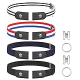 ❤Einfach zu bedienender Gürtel: Drücken Sie einfach den Knopf einmal, extrem einfach zu bedienen. Können Sie die Größe ganz nach Ihren Wünschen anpassen. Das einfache Design mit Gummiband ist perfekt Für Schwangere, Damen, Herren oder Menschen mit besonderen Bedürfnissen. Passt perfekt zu Ihrer Jeanshose, Hose.