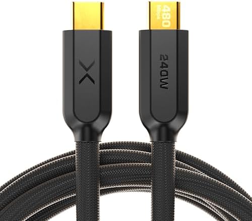 NOCO XGrid XC3: 240W USB-C to USB-C Cable – Type C Fast Charging Cord, USB-IF Certified, Smart E-Marker Chip, 480Mbps Data, UltraFlex Braided Nylon + Silicone Jacket, 10-Foot Durable Design