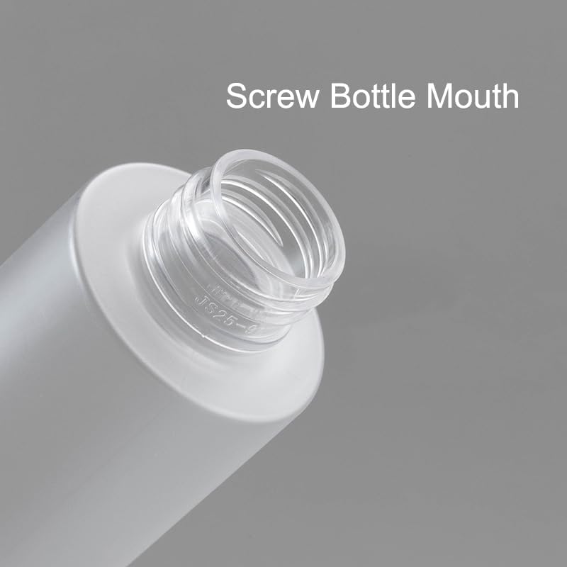 2Pcs 150ml/5oz Frosted Plastic Lotion Pump Bottle Travel Soap Dispenser Bottle Empty Refillable Cosmetics Container Storage Jars Vials with White Pump for Cream Shampoo Makeup Removel Oil - Image 5