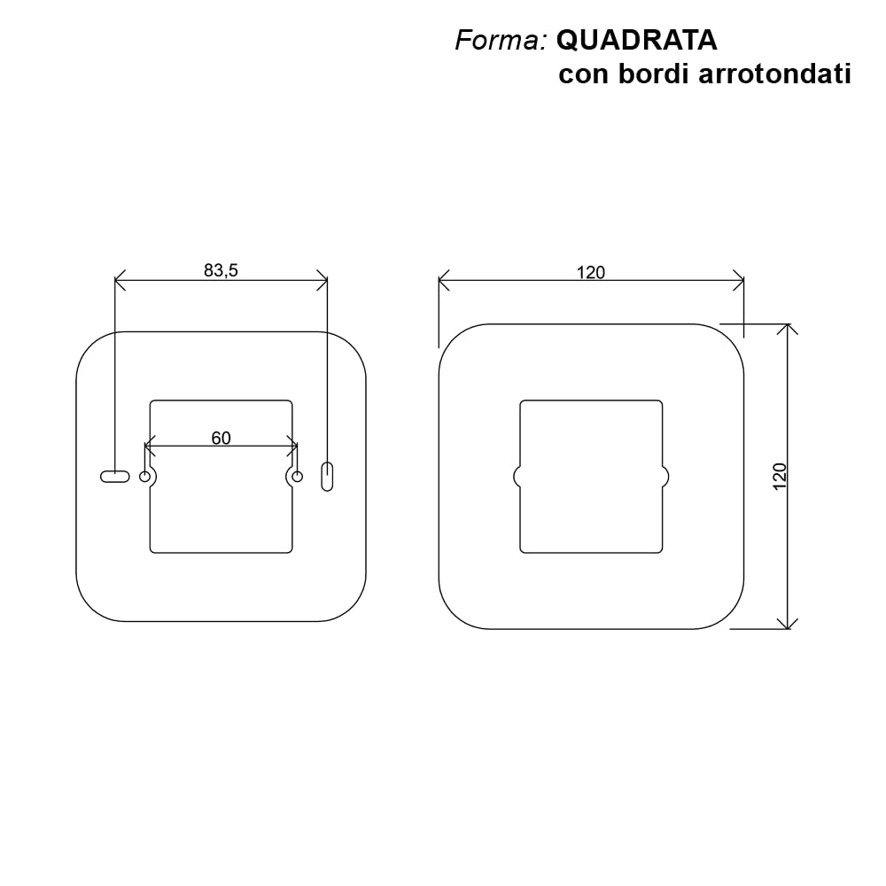 Placca per Scatola 503, Placche per termostati Compatibile con Tado Sonoff Termostato WiFi, Adattatore da scatola 503 a 502 Placca e Viti 12CM×12CM (1)