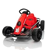 Aoshaweyz Electric Drift Go Kart for Kids 8-12, 24V Battery,360W Motor, Reinforced Wear-Proof Rear Wheels, 3 Unique Colors, 8.1MPH High Speed,154lbs Capacity, Drift Ride On Car Toy (Red)