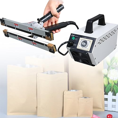 CVGfko Handheld Heat Crimp Sealer, 500W Heat Crimper Sealer, 5mm Seal Width, Vacuum Sealer Bag Packing Machine for Mylar Bag,Foil Bag,500mm