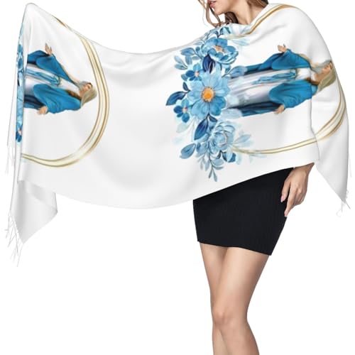 Our Lady of Guadalupe Virgin Mary Mexico scarf Soft Lightweight Scarfs Women Large Shawls Veils Warm Wraps4