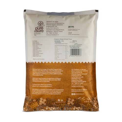 Image of Pure & Sure Multigrain Flour (Atta) 5Kg | 6-in-1 multigrain flour with wheat, soya, maize, besan, psyllium husk & more, diabetic-friendly, 20% lower GI, high protein & fiber, healthy weight