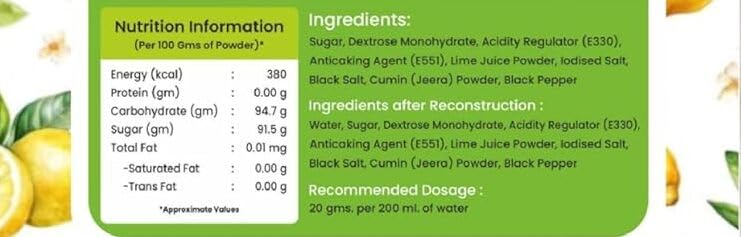 Image of Bossbean Masala Nimbu Pani Premix Powder | Refreshing Instant Lemon Drink | Just Add Water | Summer Cool Beverage | Pack of 5 x 1kg Pouch