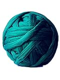 Giant Yarn Chunky Knit Yarn Wool Yarn Extreme Arm Knitting Colors 1 kg(2.2 lbs) Chunky Wool (Green)