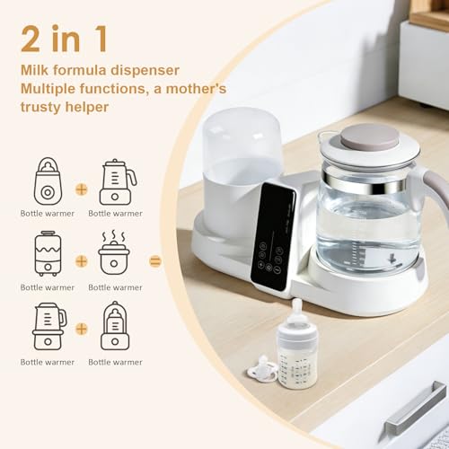 Miniatura 2 de Hoapin Calienta Biberones, Esterilizador Biberones 8 En 1, Calentador De Biberones, 1.2l Hervidor Agua Eléctrico Multifuncional Con Pantalla Lcd Y Control De Temperatura