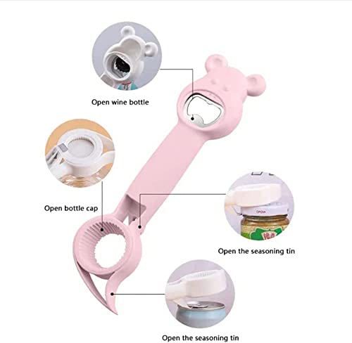 New 4 In 2 Multi Function Can Opener Bottle， Multi Kitchen Tool For Jelly Jars, Wine, Beer And Other, Bottle Opener To Protect The Nail Use For Children, Elderly And Arthritis Sufferers. #TOP6