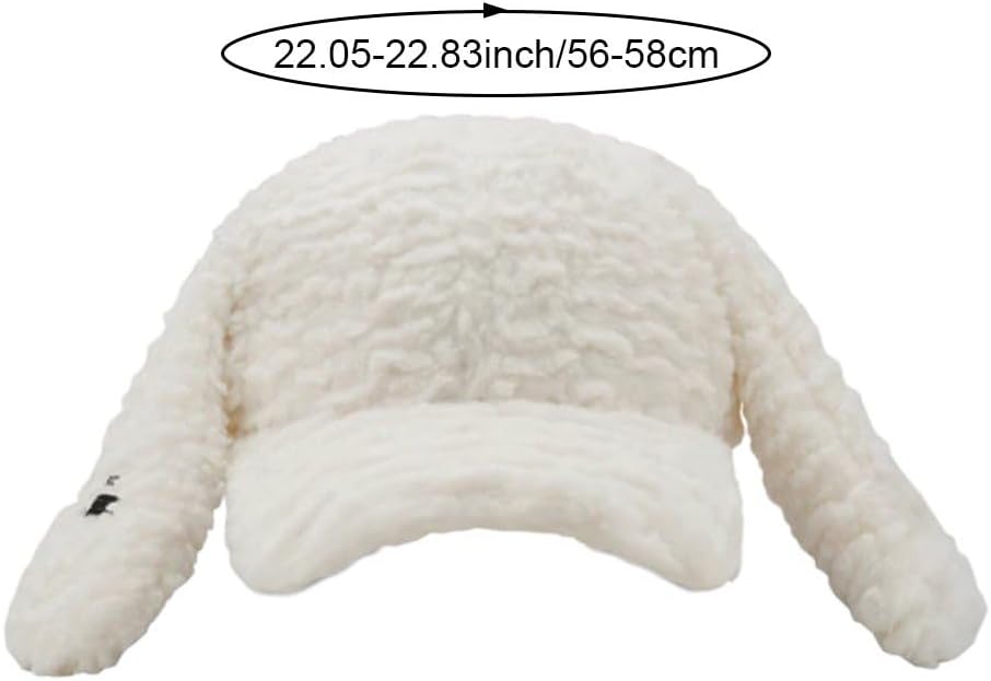 Winter Warm Plush Baseball Cap with - Soft and Breathable Fuzzy Hat for Women