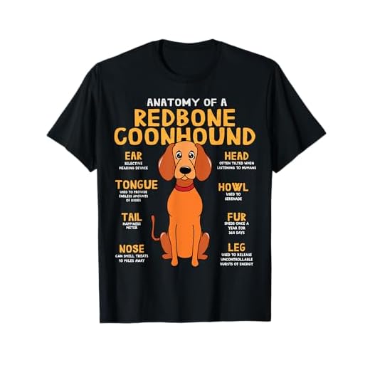 Redbone Coonhound Anatomy Funny Dog Mum Dad Gift T-Shirt