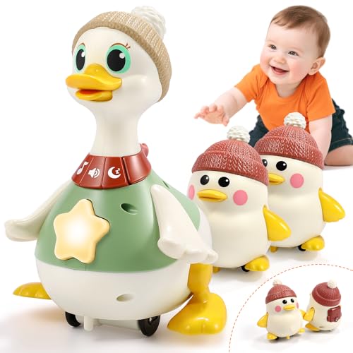 Image of LUDILO Infant Baby Toys 6-12 Months: Musical Crawling Duck Toy Must Have 6 7 8 9 10 12 18 Month Old Baby Toy 6-12-18 Month Newborn Tummy Time Toys for 1 Year Old Boy Girl Gifts Stocking Stuffers