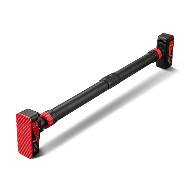 Adjustable Pull Up Bar for Doorway - Upper Body Workout Training Bar with Locking Mechanism No Screw Installation