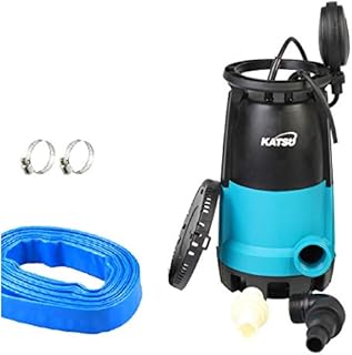 KATSU 400W Professional Submersible Pump for Clean and Dirty Water with 10 Meters Hose 1" and Quick Coupler Changeable Base