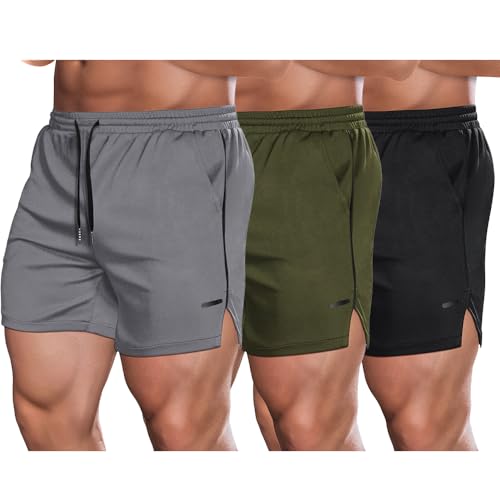 COOFADY Mens 5 Inch Athletic Shorts Quick Dry Gym Workout Shorts Lightweight Sports Running Activewear with Pockets