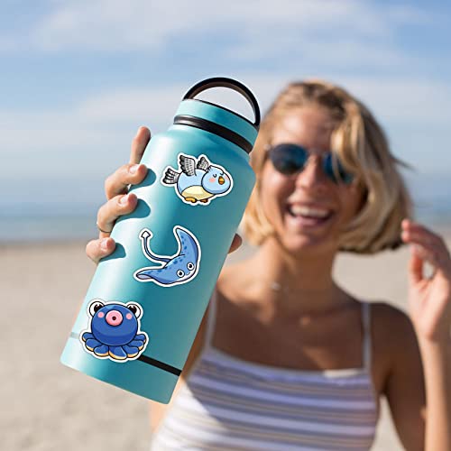 100pcs Animal Stickers, Cute Stickers for Kids Boys Teens, Small Stickers Pack, Vsco Vinyl Waterproof Kawaii Colorful Decals for Water Bottle, Laptop,Truck, Skateboard, Guitar
