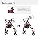 Drive Medical Aluminum Rollator Walker Fold Up and Removable Back Support, Padded Seat, 6