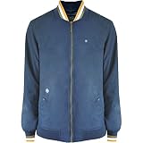 Lambretta Herren-Bomberjacke mit 3 Spitzen, Blau – Größe 3XL