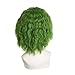 MapofBeauty Fahion Cosplay Costume Curly Synthetic Wig (Mixed Green)
