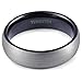PAVOI Tungsten Rings for Men Wedding Engagement Band Brushed Black 8mm Size 10