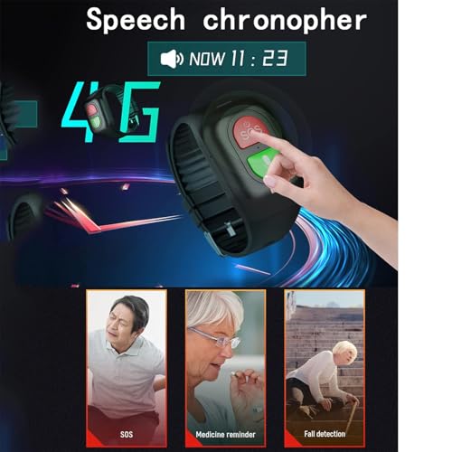 Reloj inteligente de seguimiento GPS con botón de emergencia SOS, llamada de voz 4G, recordatorio de medicación y vibración para ancianos, demencia, cuidado de Alzheimer