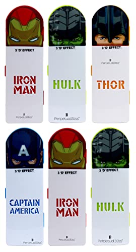 Image of Laxmi Collection Perpetual Bliss 6 Pcs Super Hero Theme Pencil Box with Stationary Kit Return Gifts for Kids Birthday Party Multicolor (Pack of 6)