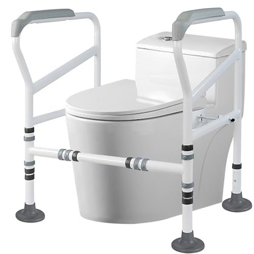 【TORIBIO】 トイレ用手すり 立ち上がり補助 トイレ用アーム 調整可能 転倒防止 工事不要 補助手すり 日本語説明書付き 折り畳み式