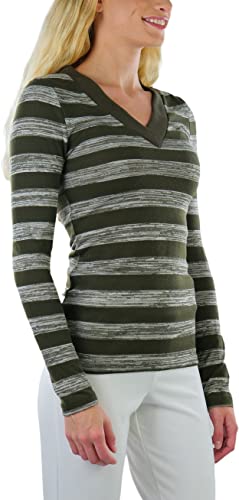 Image of ToBeInStyle Women's Classic Long Sleeve V-Neck Pullover Sweater