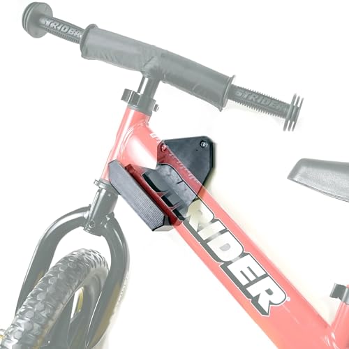 Spartan Balance Bike Mount Compatible with Strider Bikes | Garage Home Storage Kids Toy Organization Low Profile Wall Hook Solution | Space Saving Custom Hanger Kit | Made in USA
