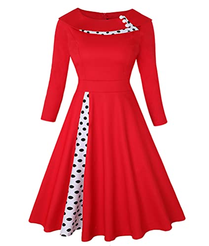 Minetom Donne Mini Vestito Una Linea 3/4 Manica