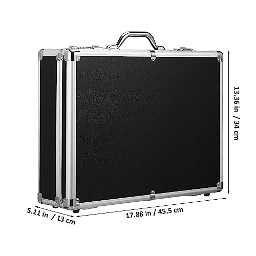 ERINGOGO Aluminum Briefcase - 17 Inch Hard Security Briefcase With Dual Combination Locks, Multifunctional Heavy Duty Clipboard4