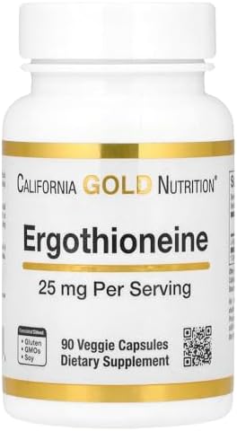 California Gold Nutrition Ergothioneine, 25 mg, 90 Veggie Capsule...