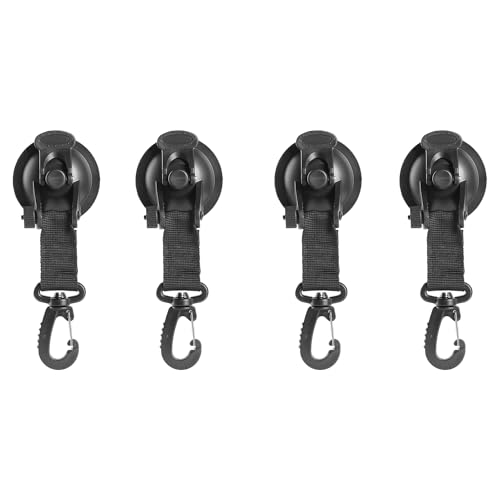 SINGERTOP �z�� �t�b�N ���\�z�� �z�ՃA���J�[ �݂�N�����v 360°��]�\�ȃX�C�x���t�b�N �J���r�i�t�� �J�[�T�C�h�^�b�v�Œ�p �T���V�F�[�h/�L�����v�^�b�v�Œ�p ������ �^��z�� ���ω׏d ���t�� (�S�Z�b�g)