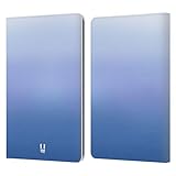 Head Case Designs Blue Ombre Leather Book Wallet Case Cover Compatible with Kindle Paperwhite 1/2 / 3