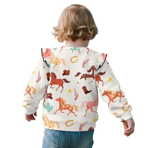 ZFRXIGN Crewneck Sweatshirt 1-8 Years Ruffle Shirts Cute Long Sleeve Tops for Exercise2