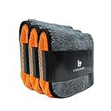 Logikós® Premium Mikrofasertücher mit 1200 GSM im 3er Set - Saugstark und fusselfrei Dank feinsten Mikrofasern - XXL Auto Poliertücher zur Professionellen Autopflege in 40x40cm