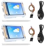 2pcs ESP32 Display 2.8 inch, ESP32-32E WiFi+BT Dual-core TFT Module with Acrylic Case, ESP32 Development Board ILI9341 Driver 240X320 Smart LCD Display Screen for Arduino IOT