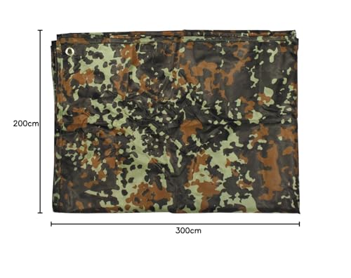 MFH Mehrzweckplane Tarp 200 x 300 cm (Flecktarn)