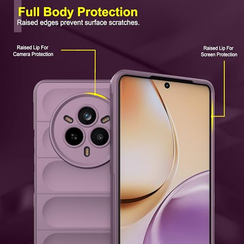 Image of amazon basics Back Case Cover for Realme 14 Pro 5G | Compatible for Realme 14 Pro 5G Back Case Cover | Liquid Silicon Magic with Camera Protection | Lavender