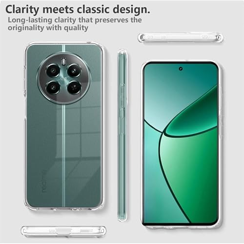 Image of SPAZY CASE Silicone Realme Narzo 70 Pro 5G / Narzo 70 5G / Realme 12 Plus 5G / Realme P1 5G Back Cover|Protective Soft Transparent Shockproof Hybrid Protection Back Case Cover