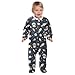 Emelivor Space Exploration Dog Black Baby One-Piece Newborn Pajamas Cotton Infant Footed Pjs for Girl Boy Kids
