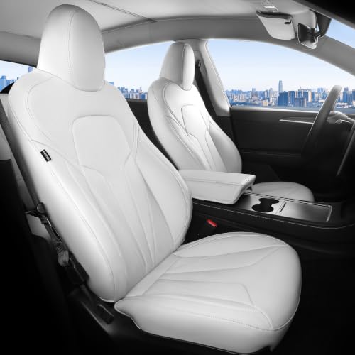 Image of Custom for Tesla Model Y Seat Covers 2020-2024 White