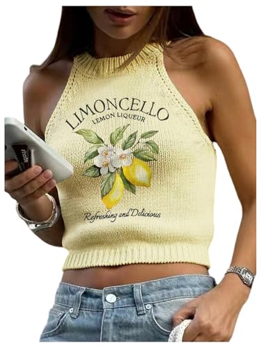 Verdusa Women's Lemon Clothes Summer Sweater Vest...