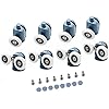 8 Pcs Top/Bottom Shower Door Rollers/Runners/Pulleys/Wheels Bathroom Replacement Parts 23mm Diameter (23mm)