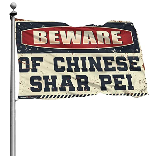 Drapeau chinois Shar Pei décoration de bar amusante et trucs cool chambre 152x244