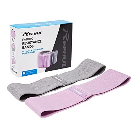 REEHUT Fitnessbänder Widerstandsbänder Resistance Bands Loop Stoff Trainingsbänder Set für Hüften Gesäss- und Oberschenkel Training Yoga Pilates Crossfit Gymnastik Cover