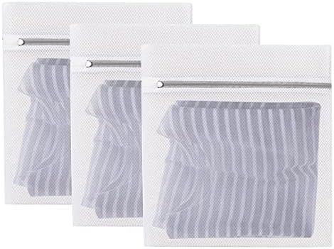 Mesh Laundry Bags, iDeep 3Pcs Durable Reusable Laundry Bags for Delicates with Premium Zipper, 23.6*23.6 inch Washing Bags for Washing Machine, Travel Storage Organize Bag for Clothes,Sheet, Shoes